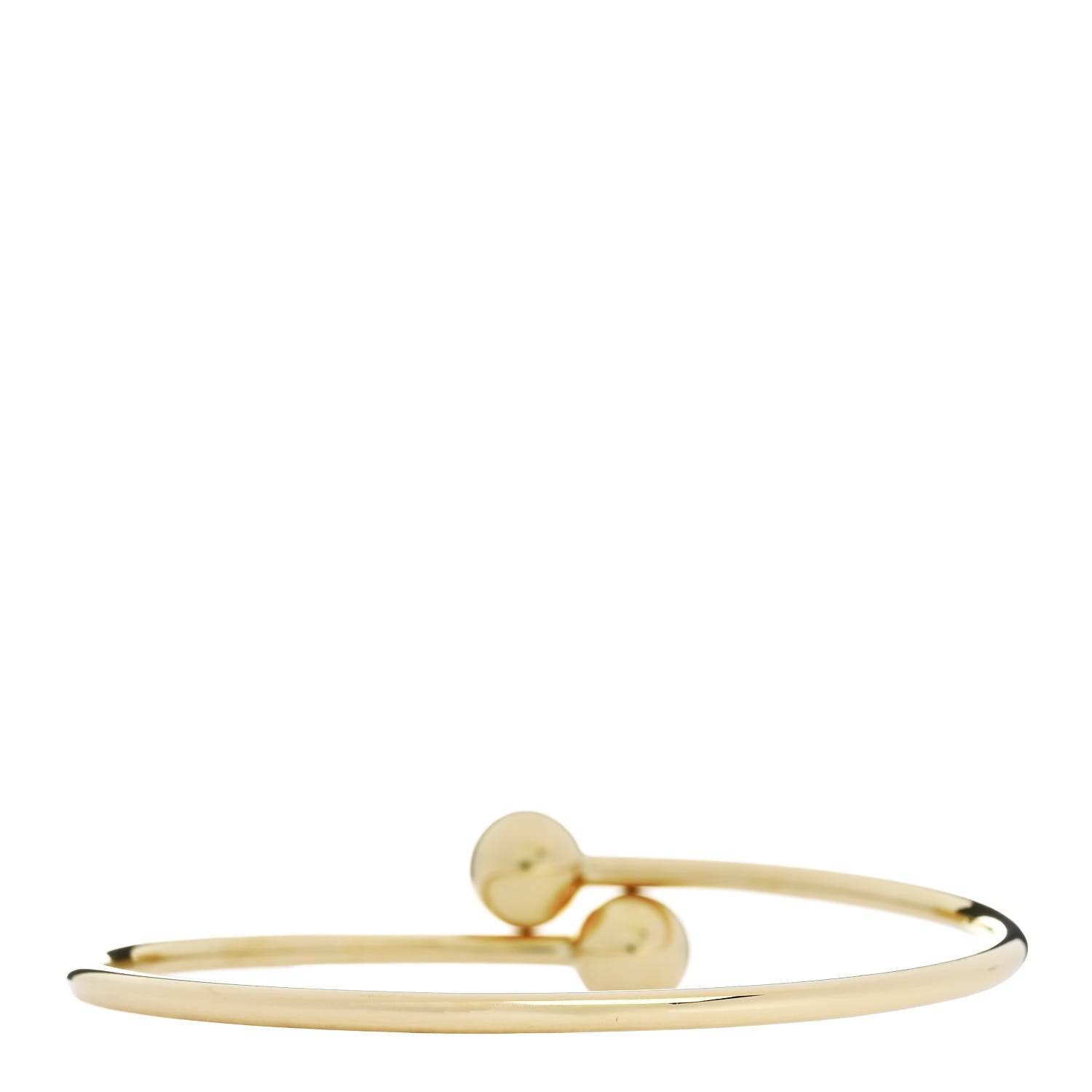 Tiffany 18K Yellow Gold 8mm HardWear Ball Bypass Bracelet 2 of 4
