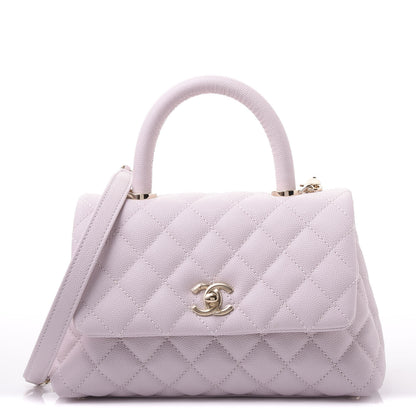 Chanel Caviar Quilted Mini Coco Handle Flap Lilas Lilac 1 of 9