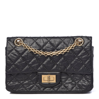 Chanel Aged Calfskin Quilted 2.55 Reissue Mini Flap Black 1 of 16