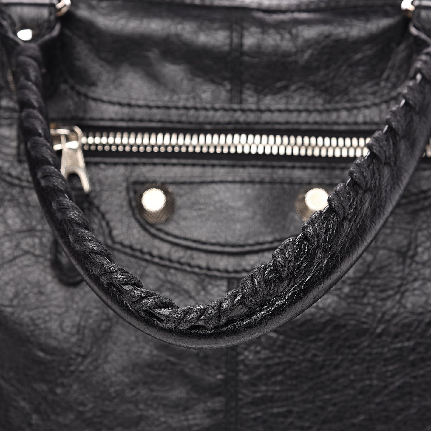 Agneau Giant 12 Silver Hardware Work Black