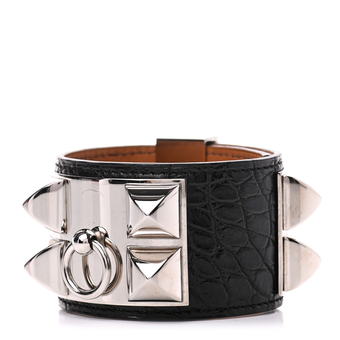 Matte Alligator Collier De Chien CDC Bracelet S Black