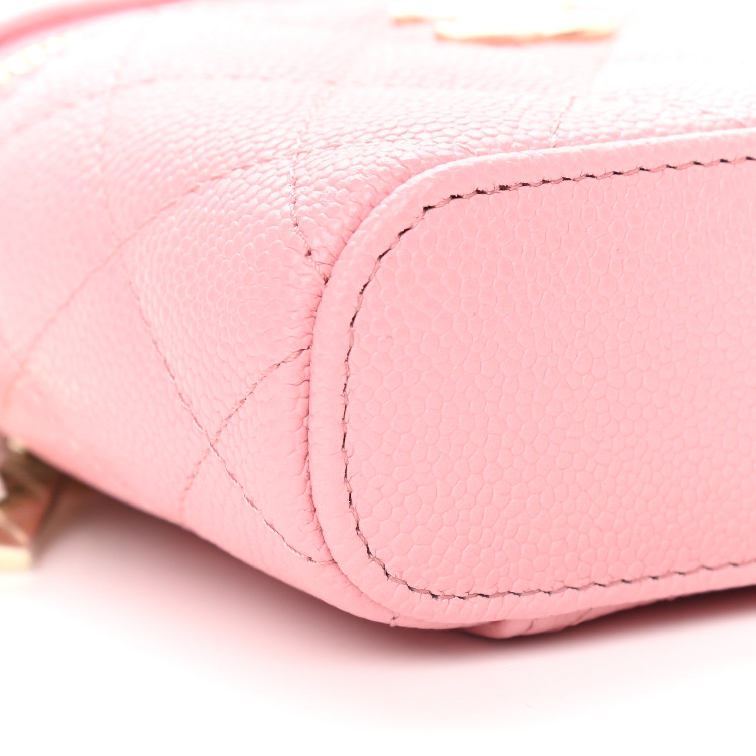 Chanel Caviar Quilted Small Handle With Care Vanity Case With Chain Pink 8 of 9