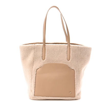 Loro Piana Cashfur Calfskin Large Sesia Tote Ancient Paper 1 of 9