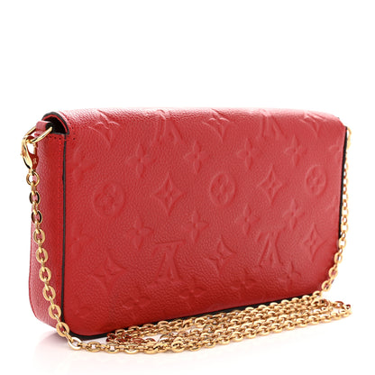 Louis Vuitton Empreinte Pochette Felicie Chain Wallet Scarlet 4 of 12