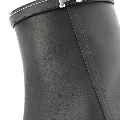 Hermes Calfskin Hommage Ankle Boots 37 Black 10 of 11