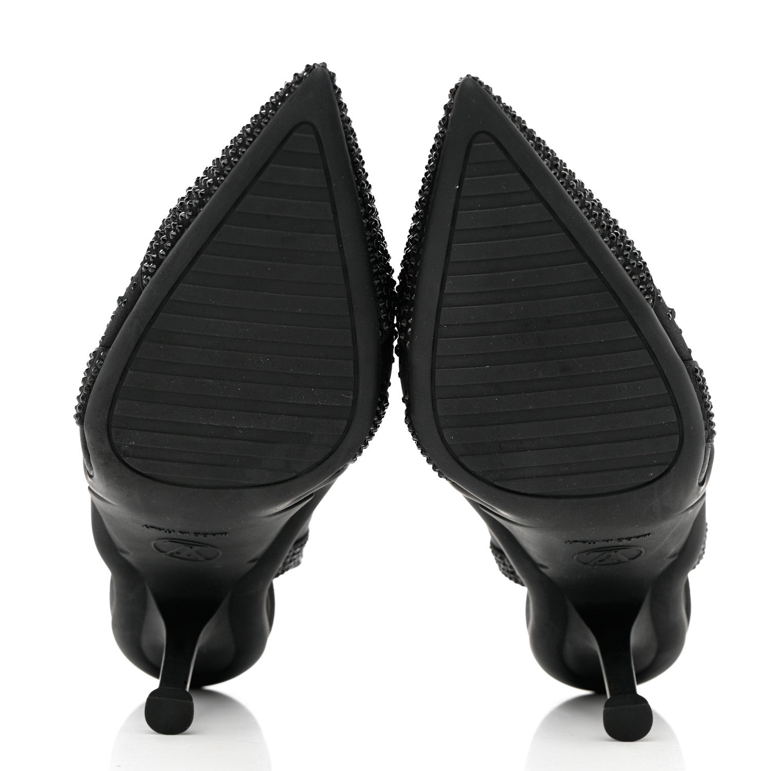 Louis Vuitton Satin Embellished Archlight Slingback Pumps 37 Black 5 of 10