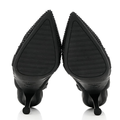 Louis Vuitton Satin Embellished Archlight Slingback Pumps 37 Black 5 of 10