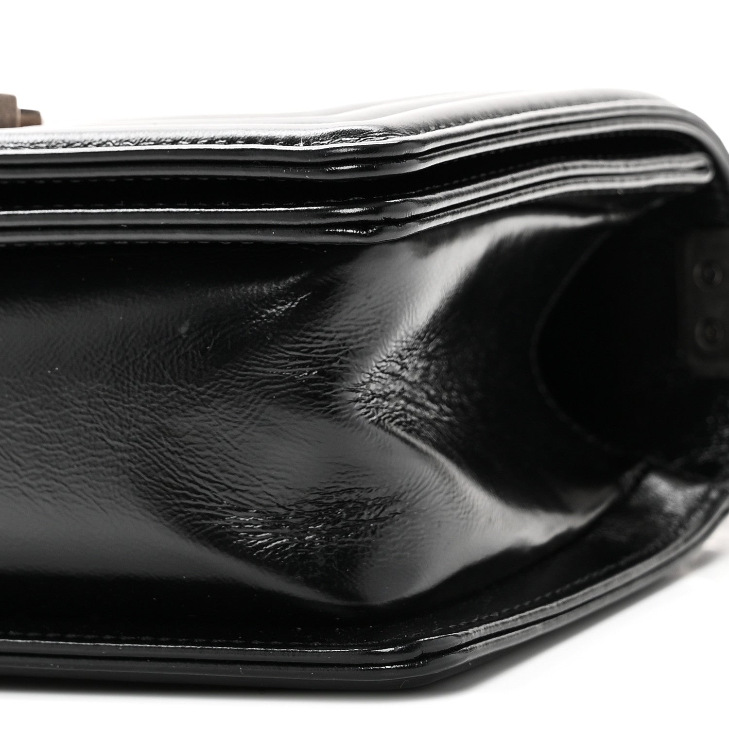 Chanel Metallic Glazed Calfskin Small Boy Flap Black Gold 10 of 11
