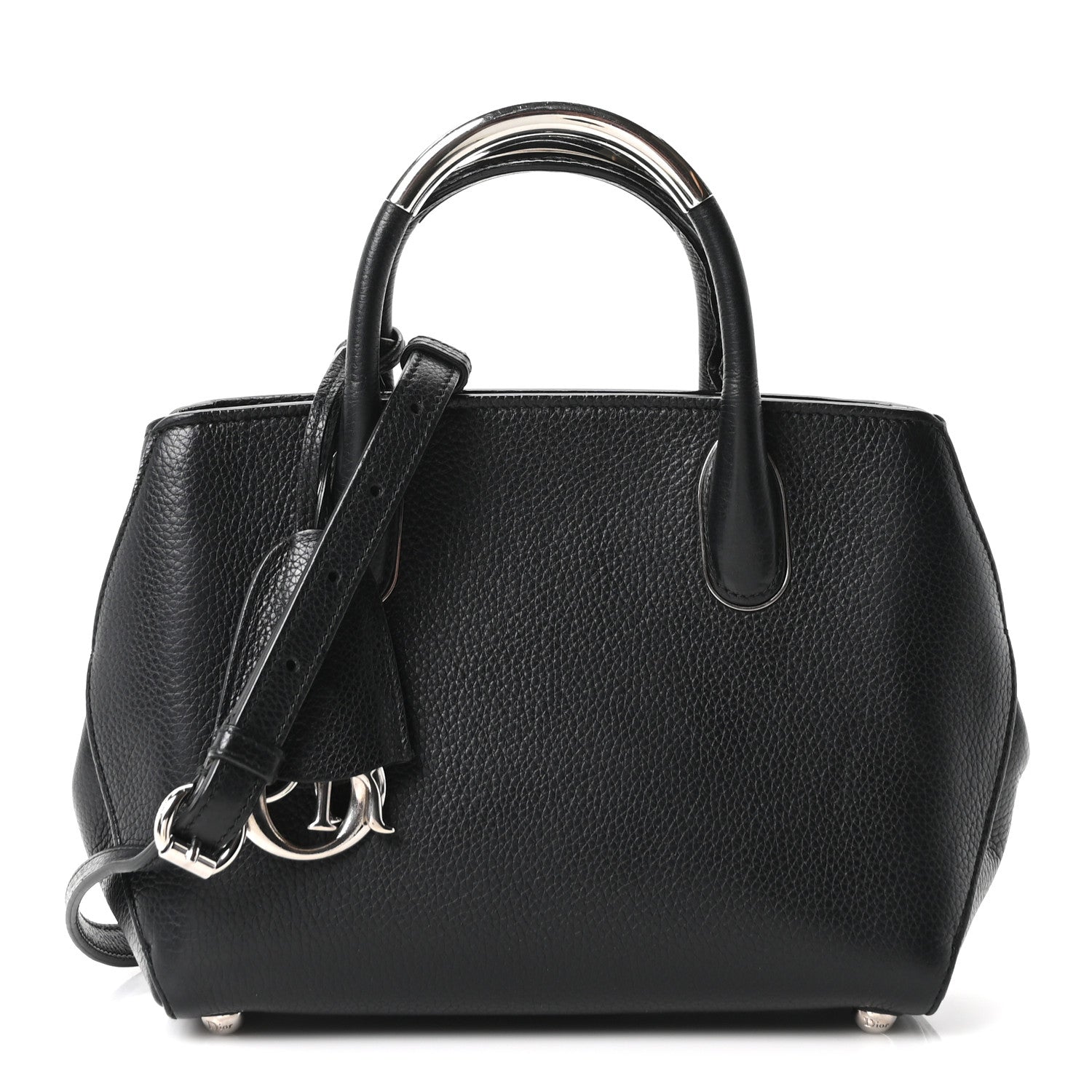 Christian Dior Grained Calfskin Small Open Bar Tote Black 1 of 10