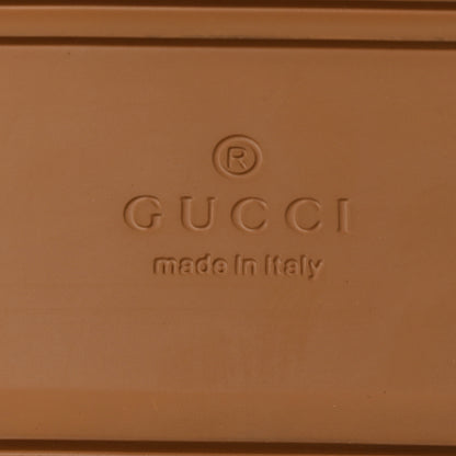 Gucci Monogram Jumbo GG Nappa Samoa Platform 40mm Slide Sandals 38 Camel Ebony New Acero 7 of 14