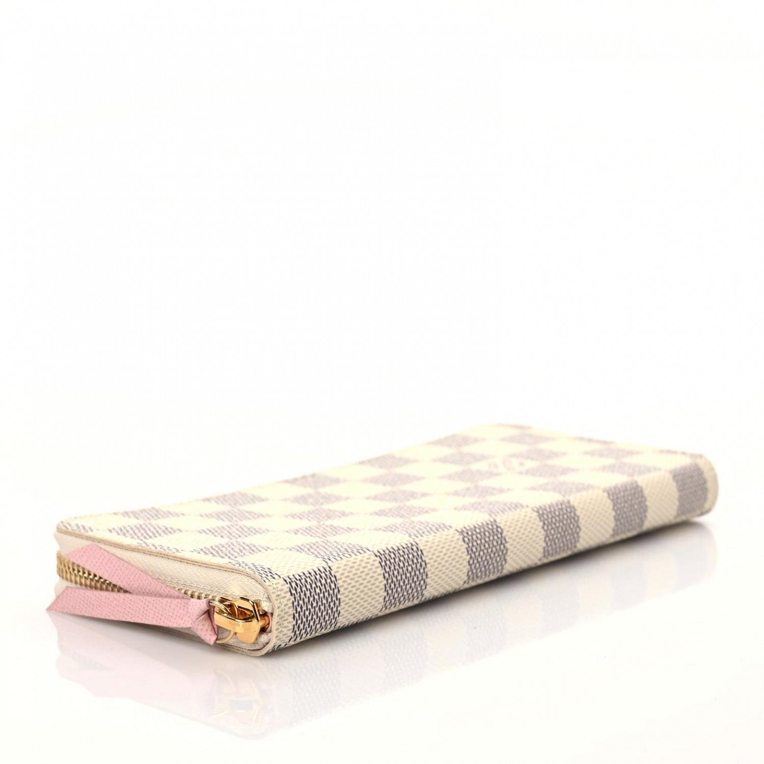 Louis Vuitton Damier Azur Clemence Wallet Rose Ballerine 4 of 8