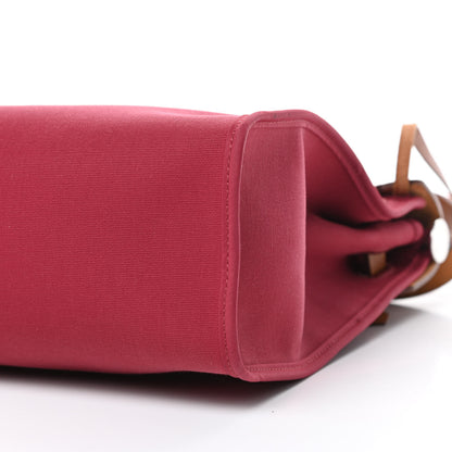 Hermes Vache Hunter Toile Herbag Zip 31 PM Rubis 11 of 16