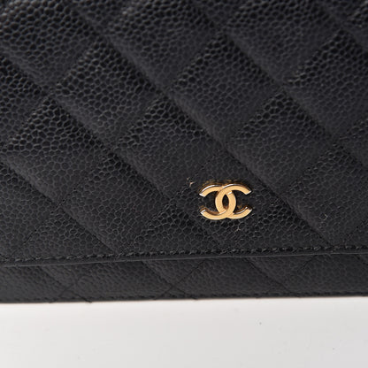 Chanel Caviar Quilted Wallet On Chain WOC Black 11 of 19