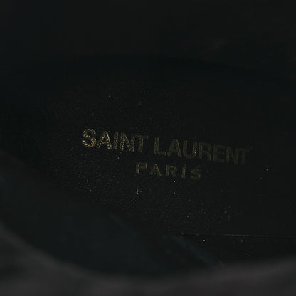 Saint Laurent Kid Scamosciato Niki 85 Wedge Booties 37.5 Black 9 of 11