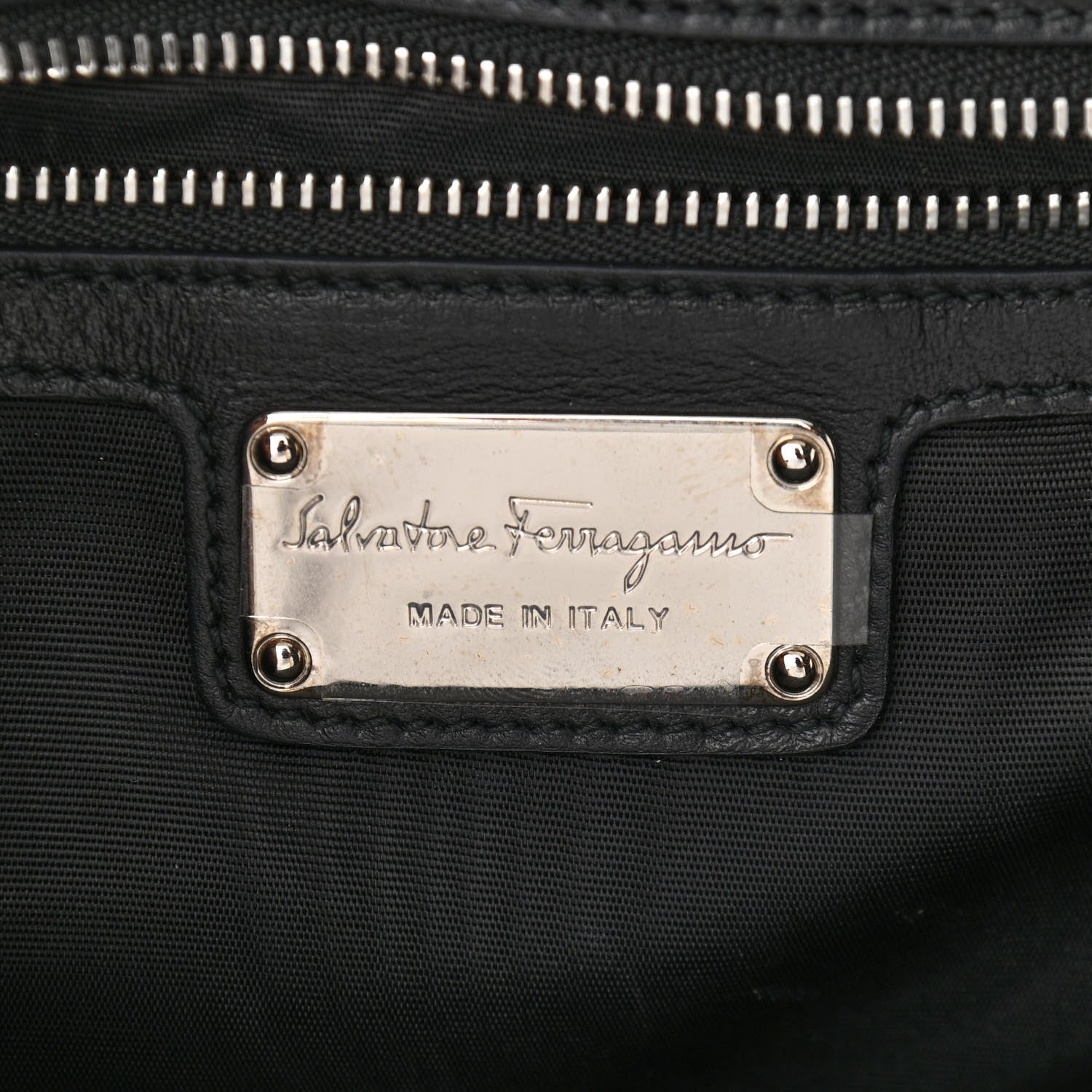 Salvatore Ferragamo Perforated Calfskin Patent Ginny Bow Crossbody Bag Black 6 of 15