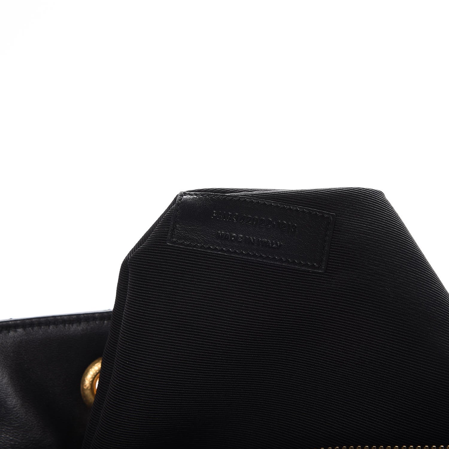 Saint Laurent Grain De Poudre Matelasse Chevron Monogram Shopping Bag Black 6 of 9