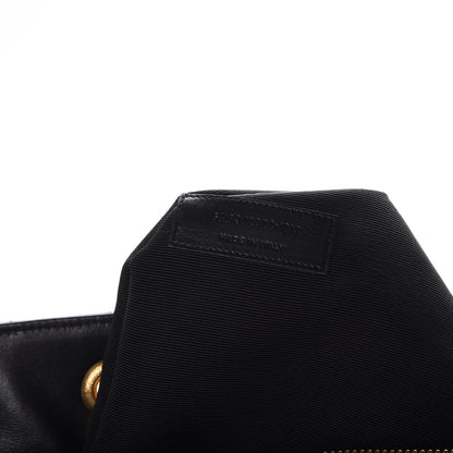 Saint Laurent Grain De Poudre Matelasse Chevron Monogram Shopping Bag Black 6 of 9