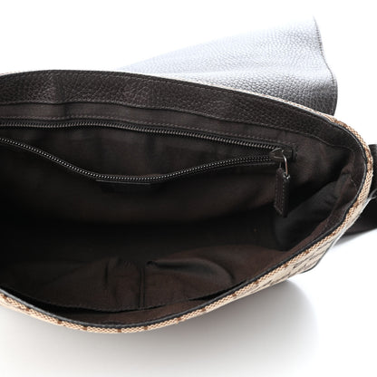 Gucci Monogram Flap Messenger Bag Beige Dark Brown 5 of 9