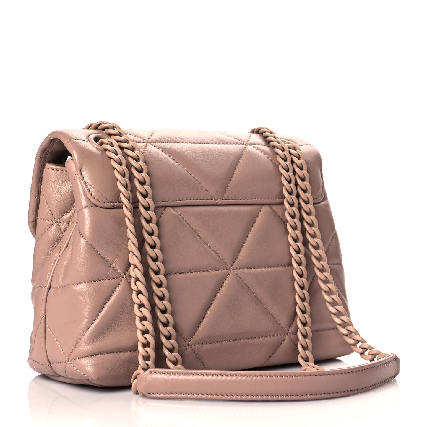 Nappa Triangle Stitched Small Spectrum Bag Cipria