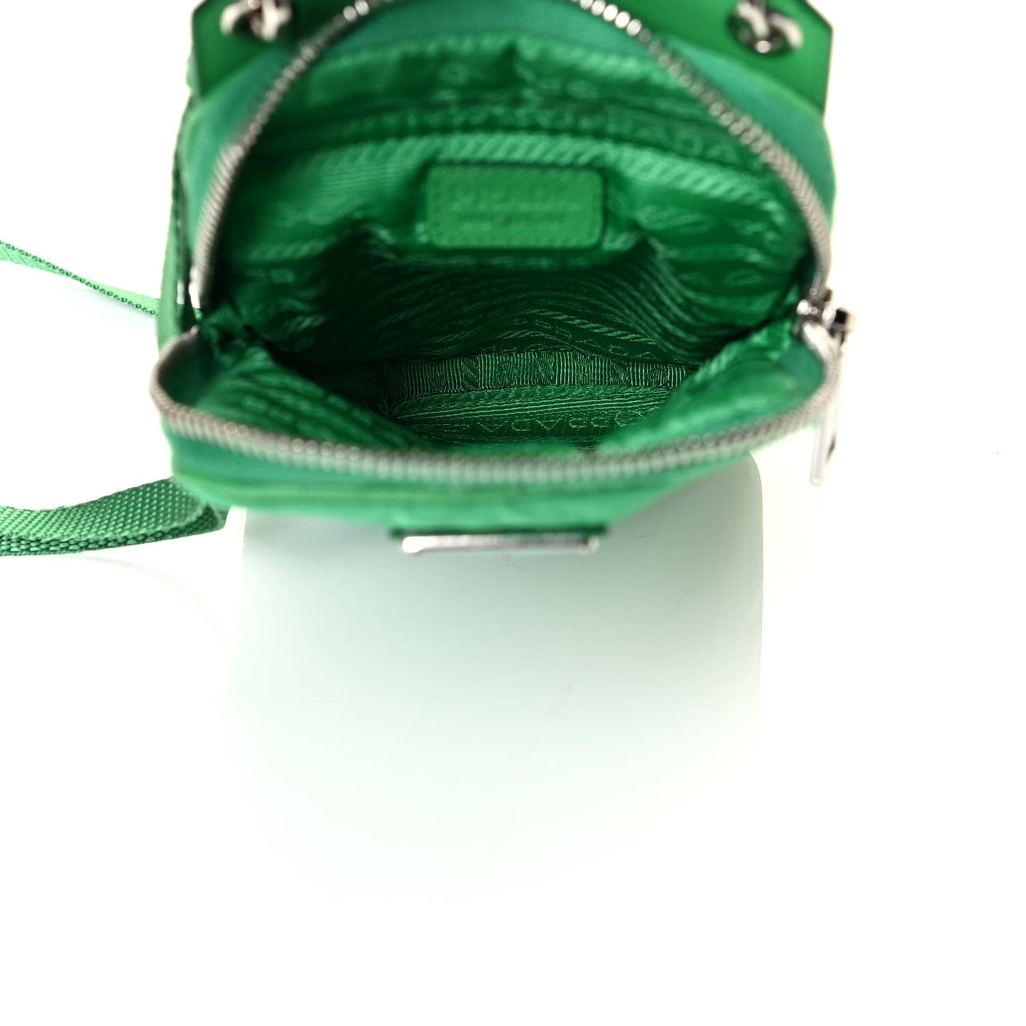 Tessuto Nylon Phone Case Crossbody Bag Menta