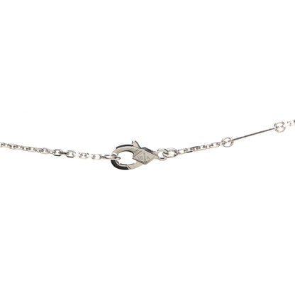 Van Cleef & Arpels 18K White Gold Diamond Guilloche Vintage Alhambra Pendant Necklace 4 of 8