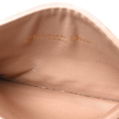 Christian Dior Supple Calfskin Cannage Caro Freesia Card Holder Rose De Vents 5 of 8