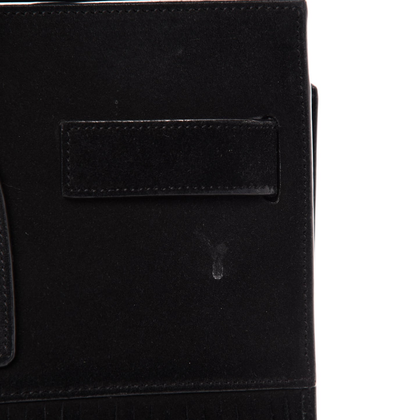 Suede Fringe Small Sac De Jour Black