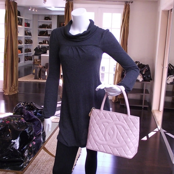 Caviar Medallion Tote Pink