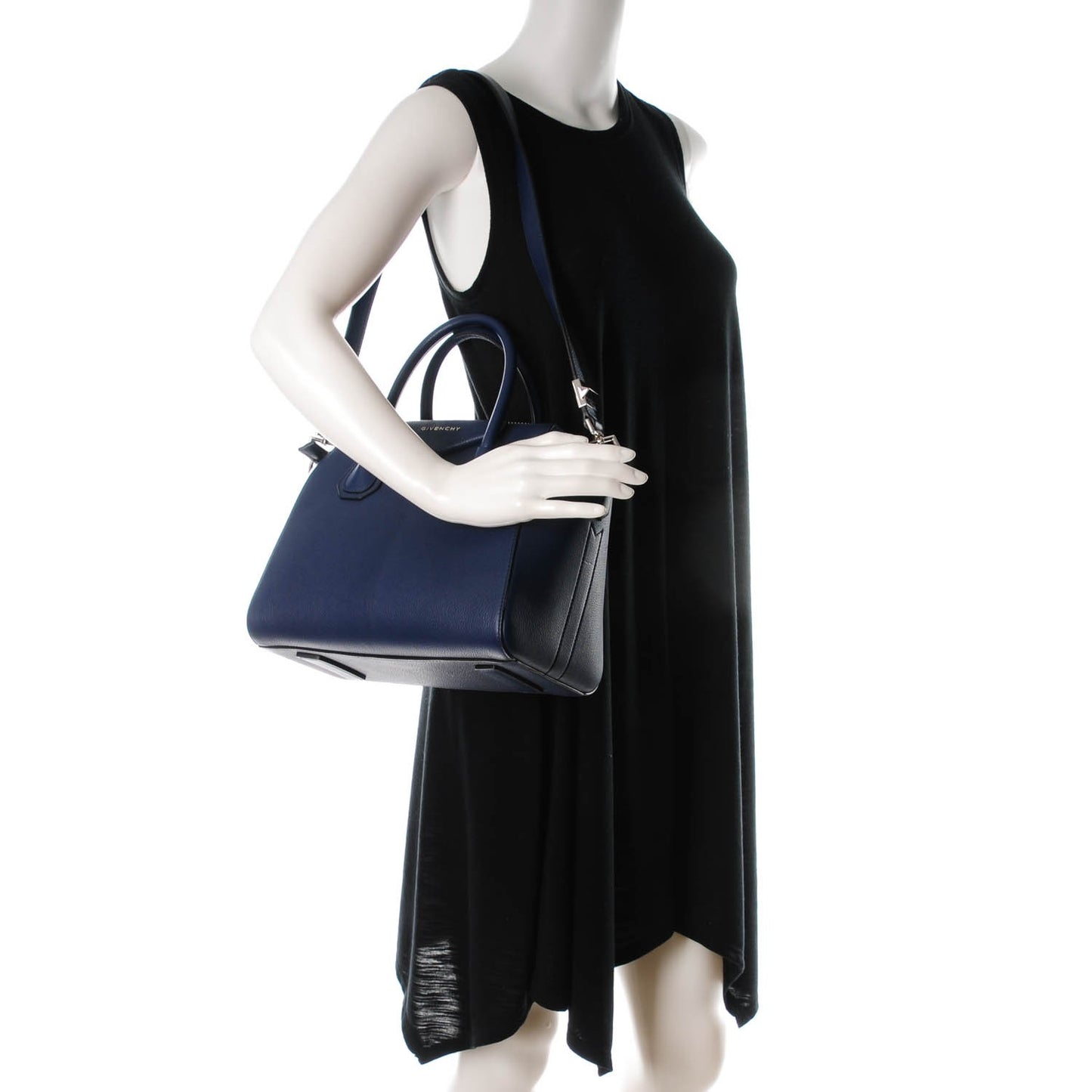 Sugar Goatskin Small Antigona Navy