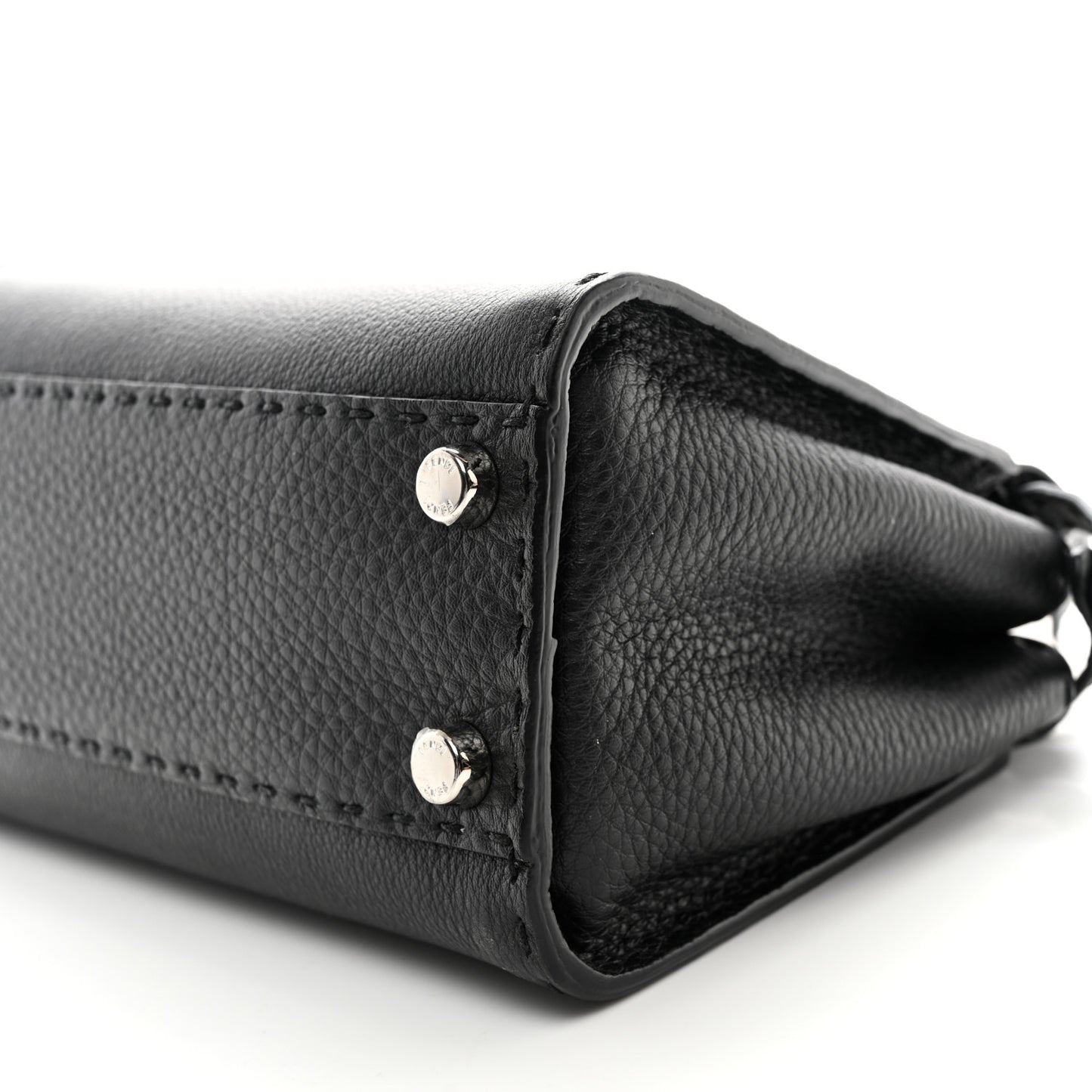 Cuoio Romano Selleria Bi-Color Mini Peekaboo Iconic Satchel Black Mou