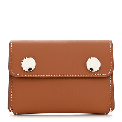 Hermes Swift Hermesnap Card Holder Gold 1 of 8