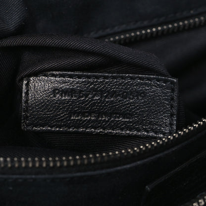Saint Laurent Crinkled Calfskin Matelasse Monogram Niki Body Bag Black 7 of 9
