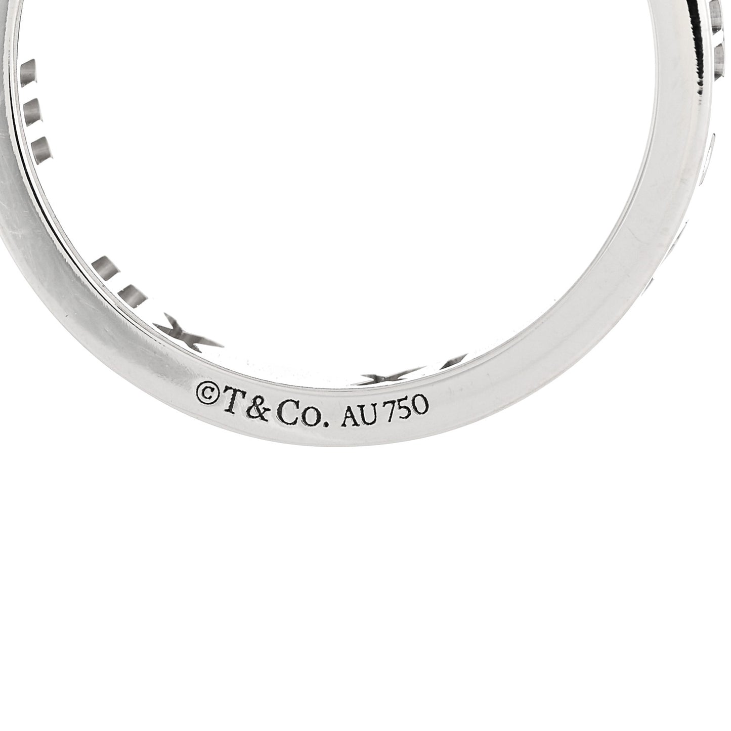 18K White Gold Diamond Atlas Pierced Ring 46 3.75
