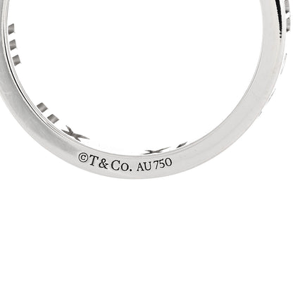 Tiffany 18K White Gold Diamond Atlas Pierced Ring 46 3.75 4 of 4