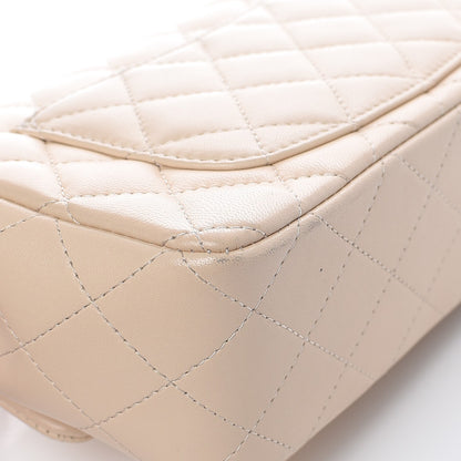 Chanel Lambskin Quilted Mini Rectangular Flap Beige 10 of 13