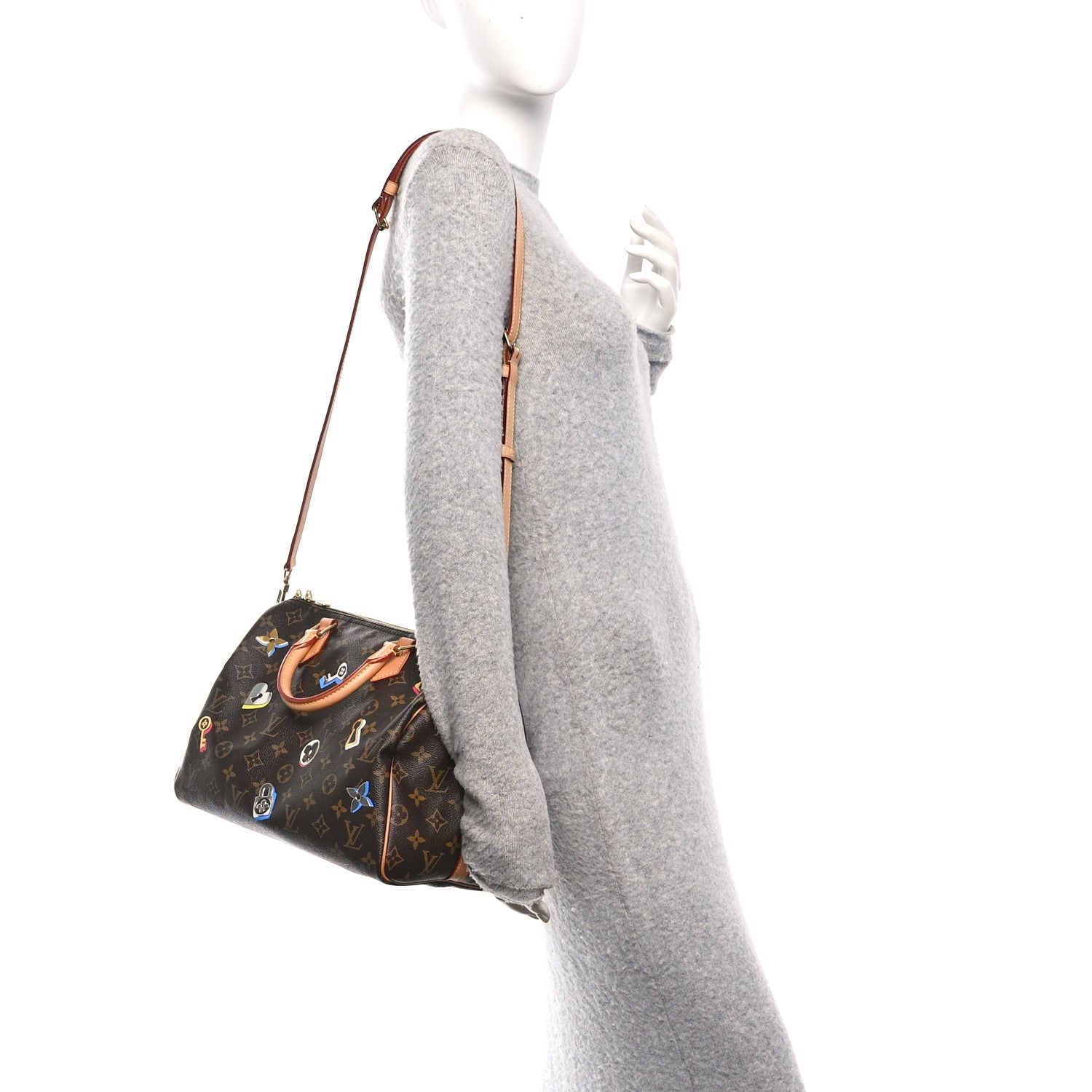 Louis Vuitton Monogram Love Lock Speedy Bandouliere 30 2 of 9