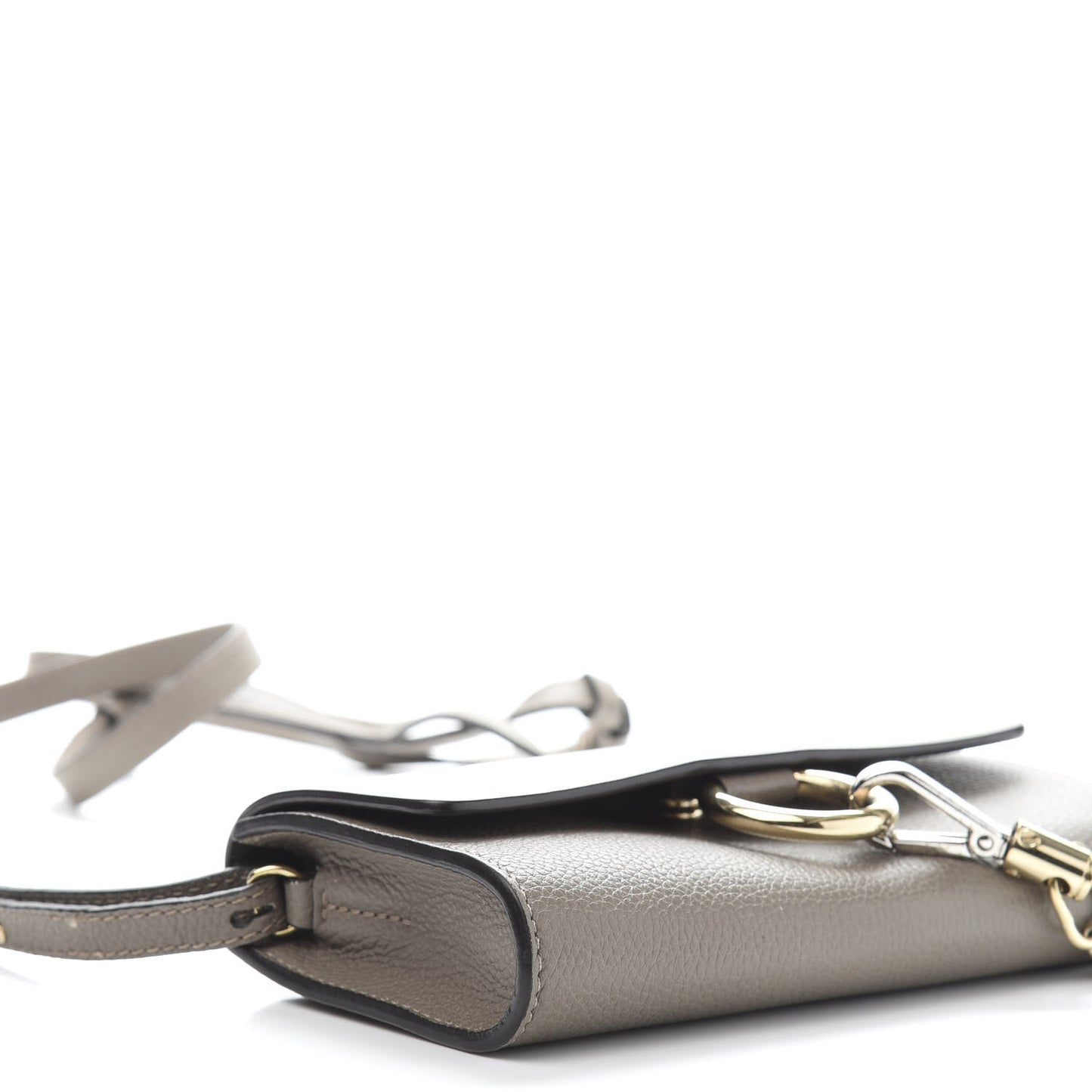 Calfskin Mini Faye Shoulder Bag Motty Grey