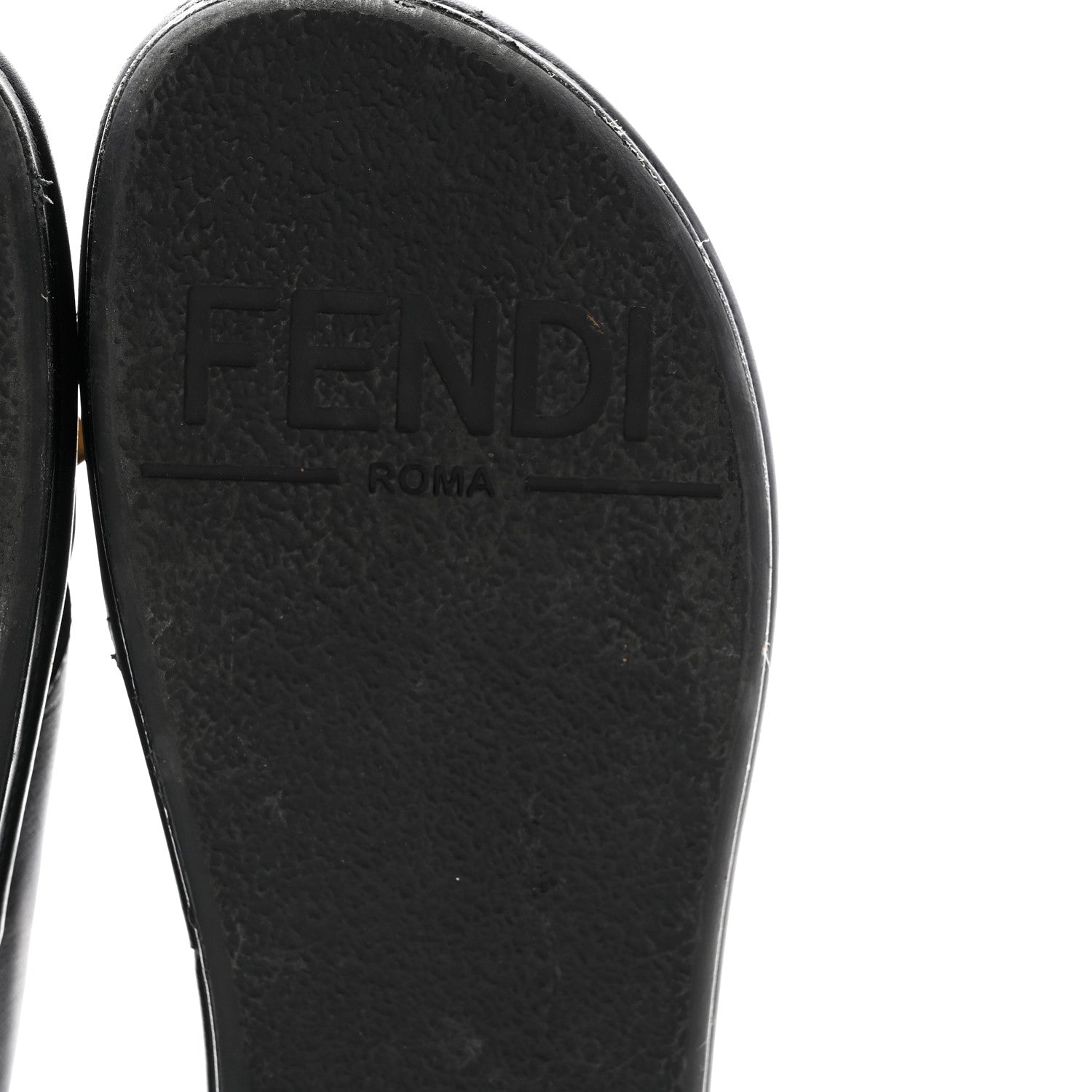 Fendi Vitello Womens Fendigraphy Slide Sandals 37 Black 6 of 12