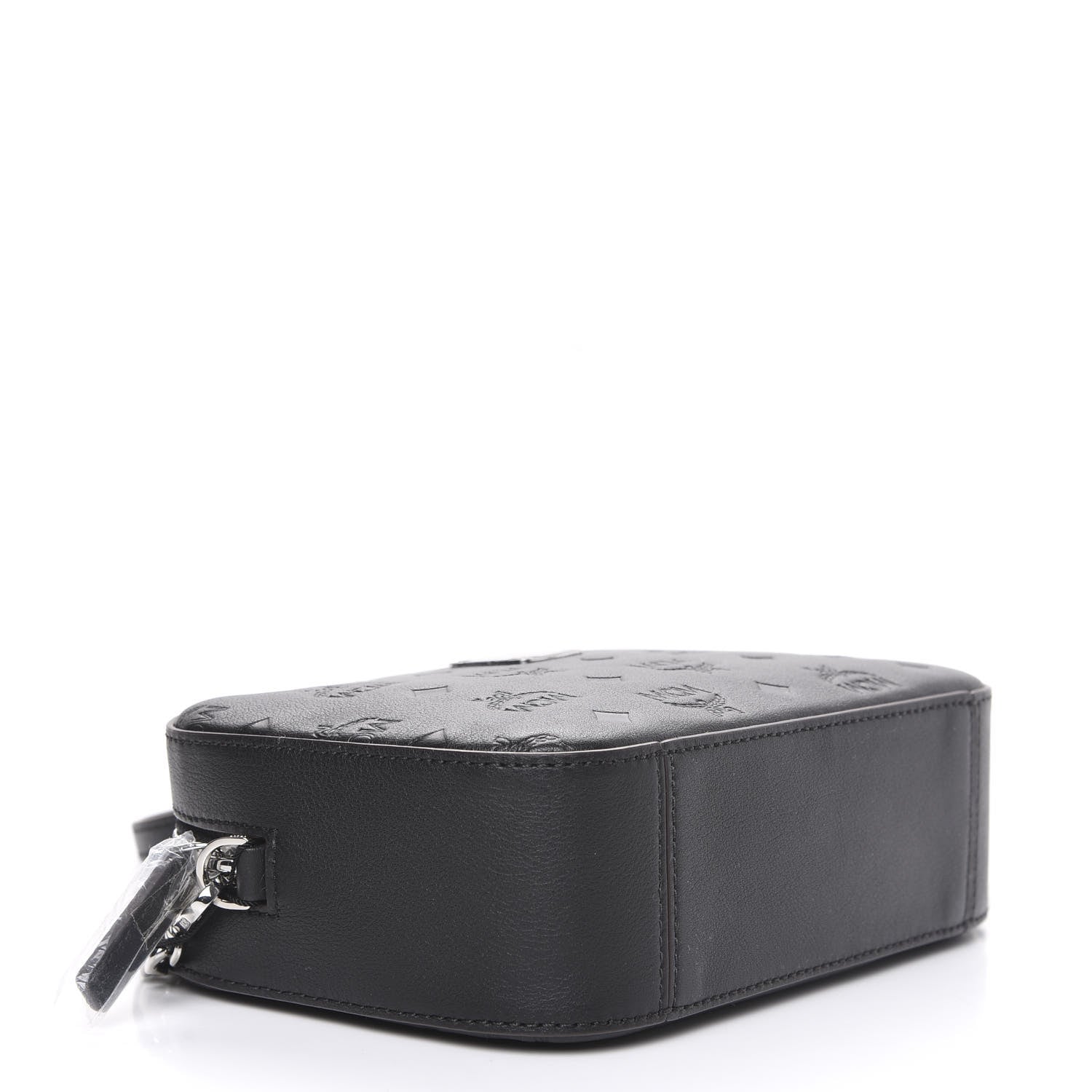 MCM Calfskin Ottomar Monogram Klara Crossbody Bag Black 4 of 9