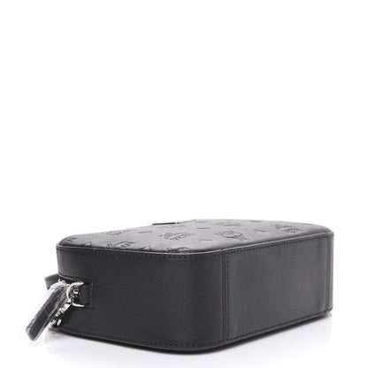 MCM Calfskin Ottomar Monogram Klara Crossbody Bag Black 4 of 9