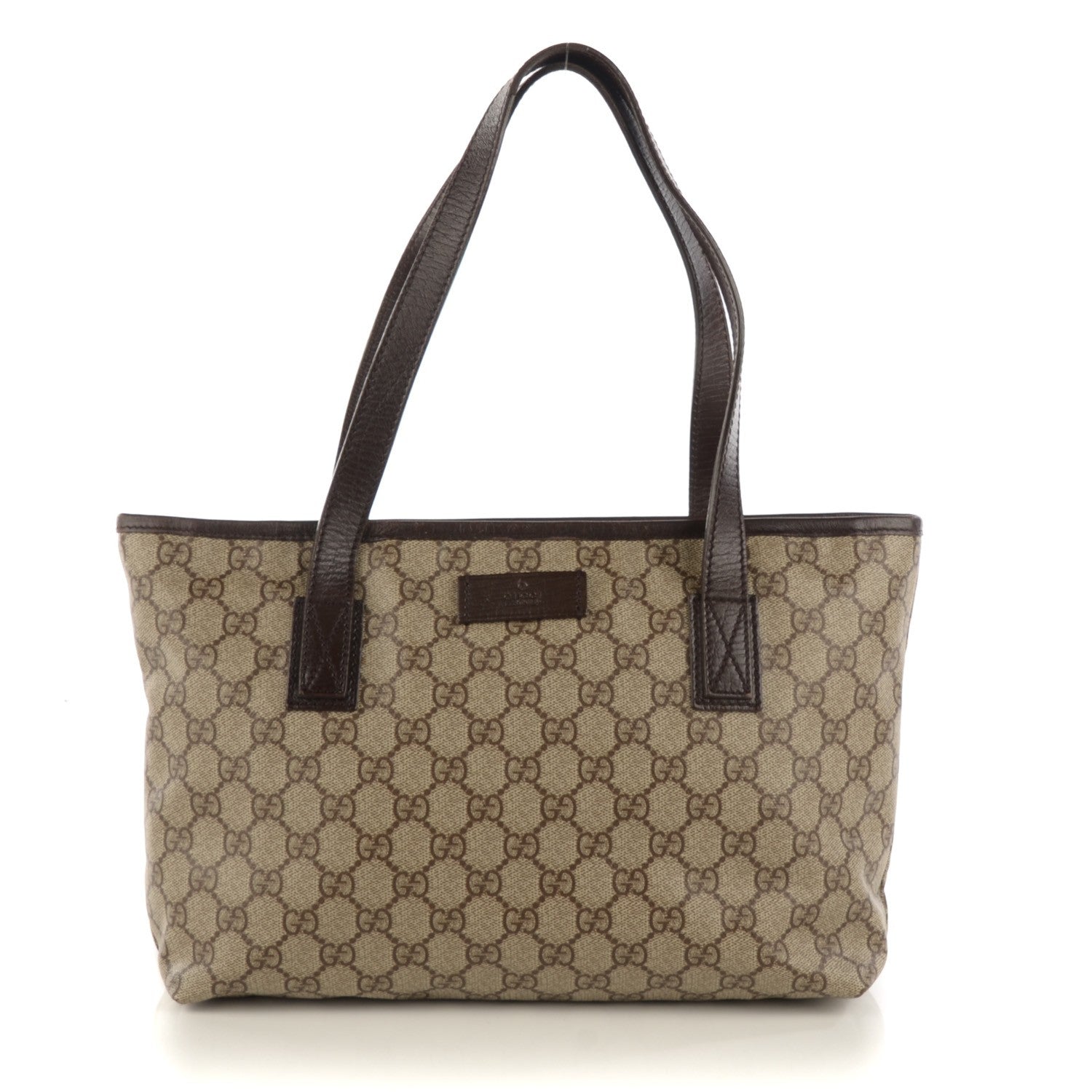 Gucci GG Supreme Monogram Small Tote Dark Brown 1 of 7