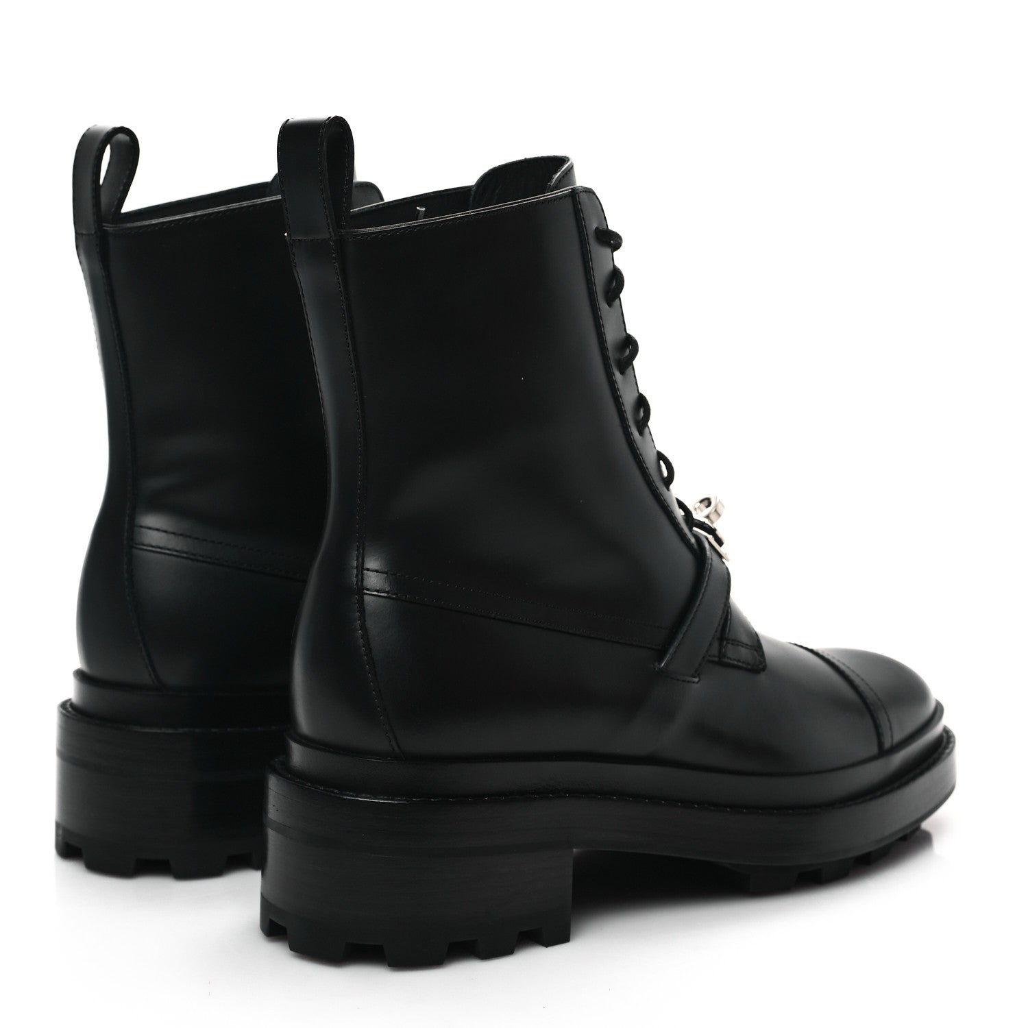 Hermes Glossed Calfskin Funk Ankle Boots 36 Black 4 of 9