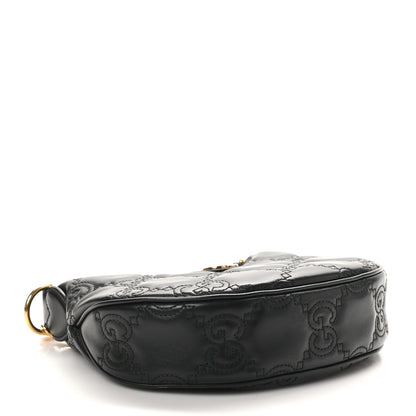 Gucci Calfskin GG Matelasse Mini Hobo Shoulder Bag Black 4 of 11