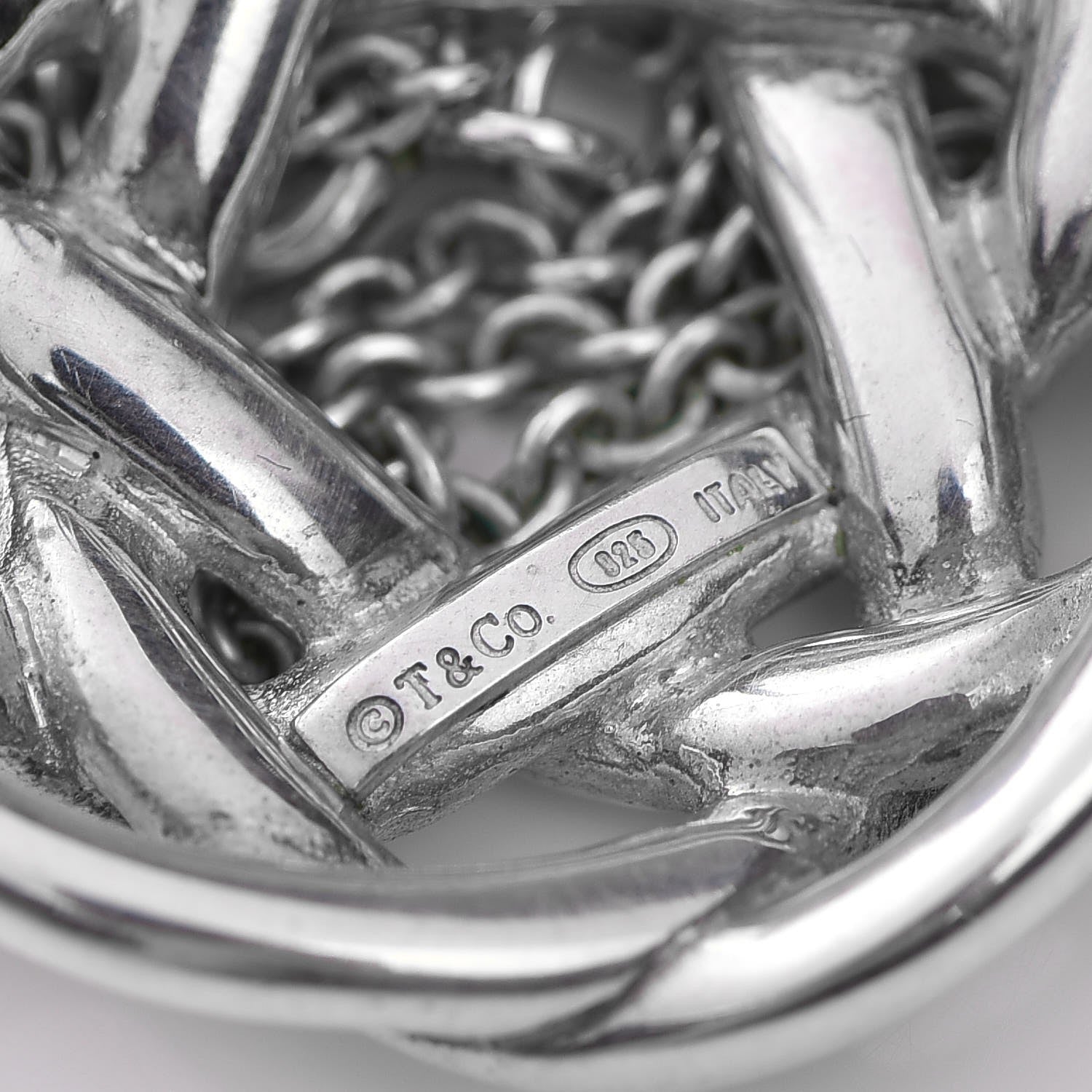 Tiffany Sterling Silver Love Knot Pendant Necklace 7 of 7