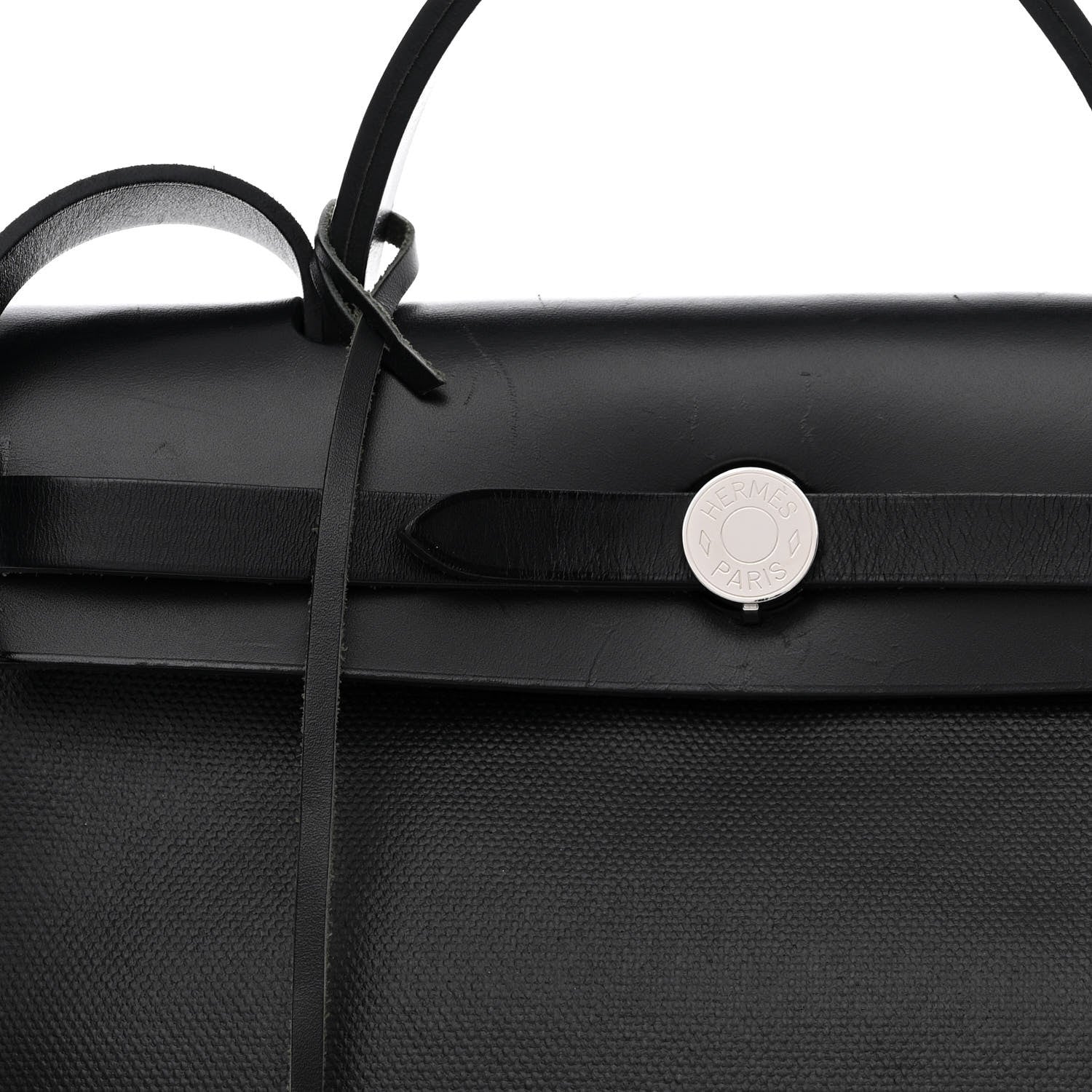 Hermes Toile H Berline Vache Hunter Herbag Zip PM 31 Black Ecru 12 of 12