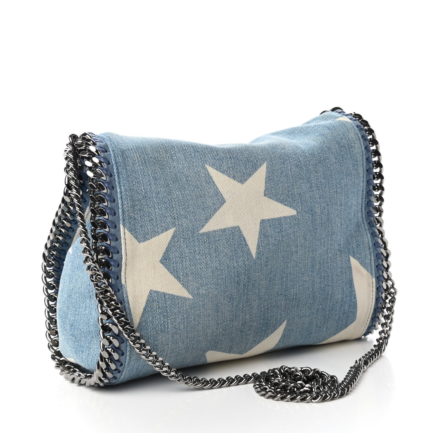 Denim Mini Star Falabella Tote Blue
