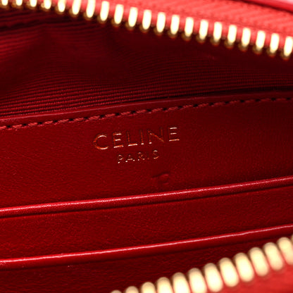 Celine Calfskin Quilted Small C Charm Bag Red 6 of 9