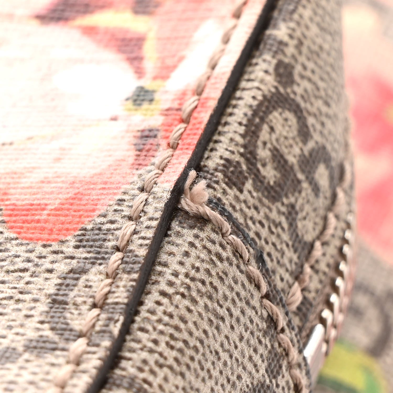 Gucci GG Supreme Monogram Blooms Small Single Buckle Backpack Beige Multicolor Dry Rose 11 of 13