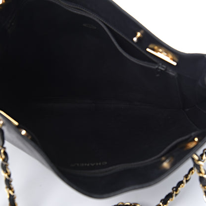 Chanel Lambskin Quilted Shopping Tote Black 5 of 15
