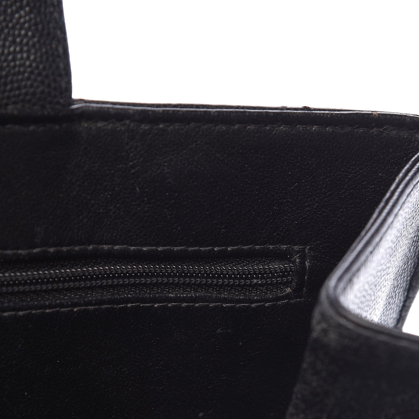 Caviar Stitched Shopper Tote Black